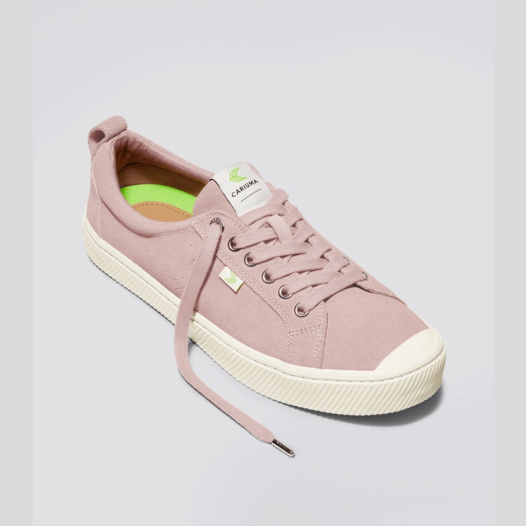 OCA LOW Cariuma Low Top Daim Rose Rouge Femme | VAI-1233540